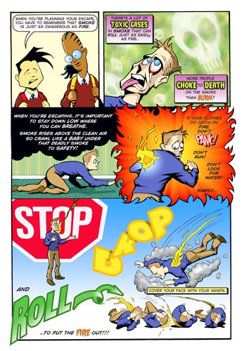 Hot Topics Fire Safety Comics