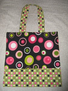 One of Tina's handmade handbags
